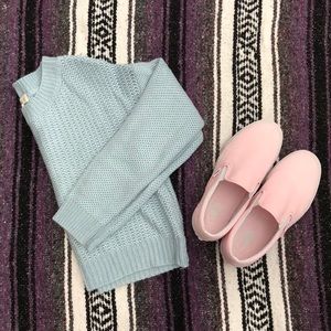 Light blue cropped sweater